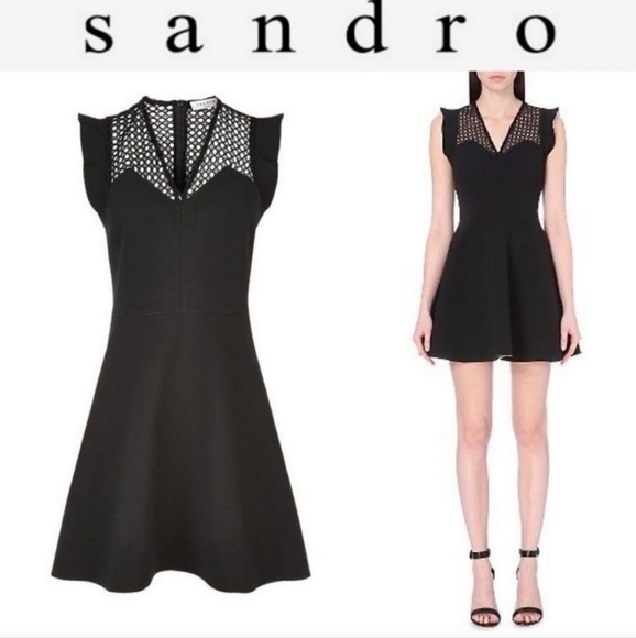 Sandro Size 3 Black Dress - Picture 1 of 2